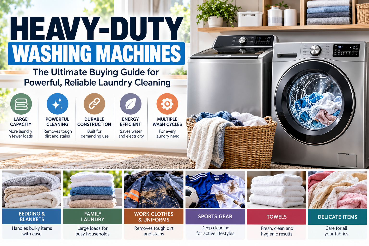 Heavy-Duty Washing Machines: The Ultimate Buying Guide for Powerful, Reliable Laundry Cleaning